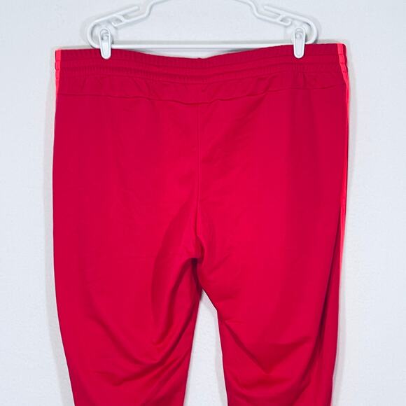 Adidas Jogger Womens Plus 3X Pink Neon Pockets 3 Stripe Drawstring Athleisure - Picture 5 of 8